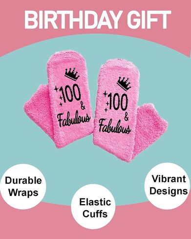 100 Year Old Gifts, 100th Birthday Gifts for Women Mom Grandma, Socks Gift in Saudi Arabia
