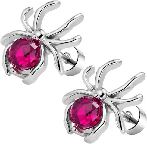 FLECHAZO Flat Back Earrings for Women, Screw Back Seashell Blue CZ Stud Earrings, 316L Stainless Steel Post, Cartilage Helix Tragus Lobe Piercing Jewelry in Saudi Arabia