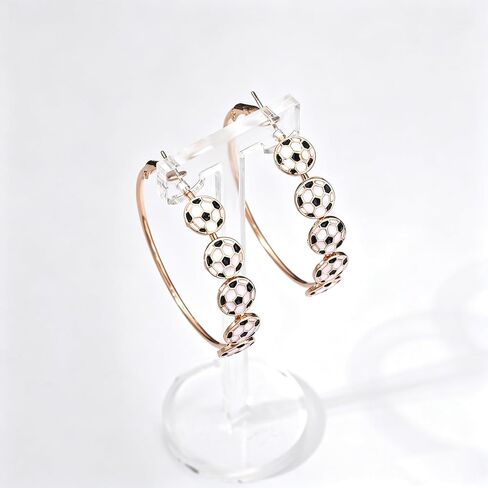 9 Pairs Soccer Earrings for Women Soccer Ball Stud Hoop Earrings Sporty Soccer Jewelry Gift Game Day Outfits Accessories Party Favors in Kuwait