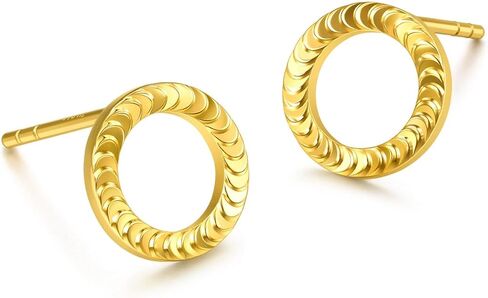 CHOW SANG SANG 999 24K Gold Essence Round Stud Earrings for Women 94290E in Saudi Arabia