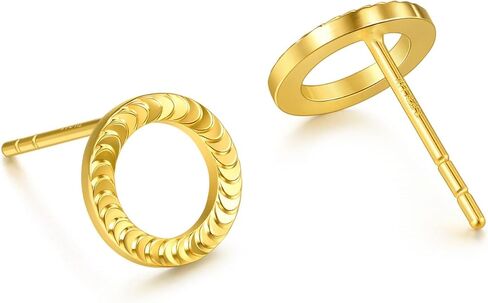 CHOW SANG SANG 999 24K Gold Essence Round Stud Earrings for Women 94290E in Saudi Arabia