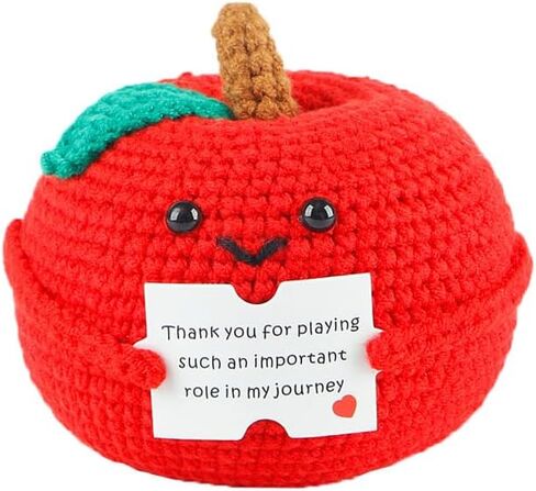 Crochet Apple Gift Teacher Appreciation Graduation End of Year Gift, Cute Thank You Gift Idea for Boss Teacher Nurse Employee Her or Him in Saudi Arabia