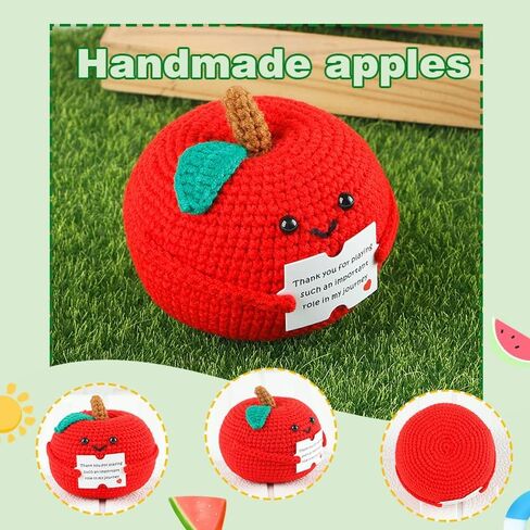 Crochet Apple Gift Teacher Appreciation Graduation End of Year Gift, Cute Thank You Gift Idea for Boss Teacher Nurse Employee Her or Him in Saudi Arabia