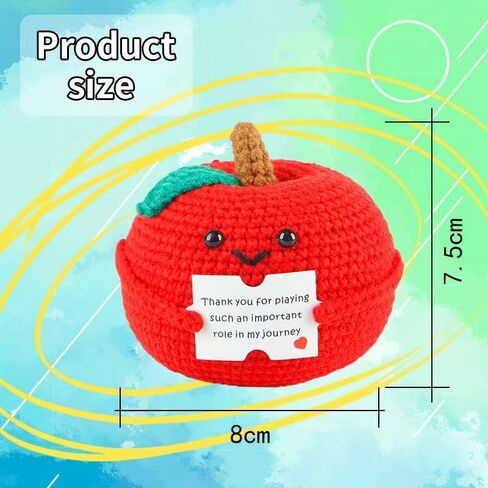 Crochet Apple Gift Teacher Appreciation Graduation End of Year Gift, Cute Thank You Gift Idea for Boss Teacher Nurse Employee Her or Him in Saudi Arabia