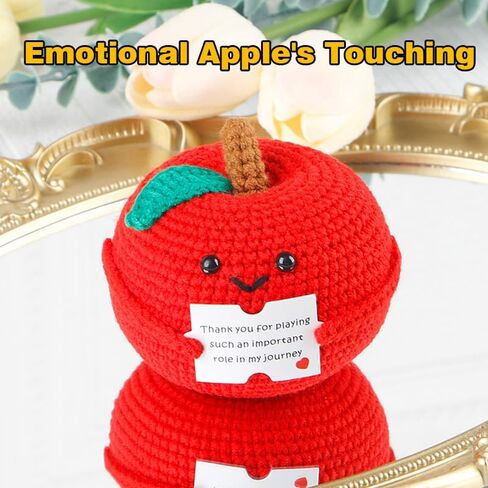 Crochet Apple Gift Teacher Appreciation Graduation End of Year Gift, Cute Thank You Gift Idea for Boss Teacher Nurse Employee Her or Him in Saudi Arabia