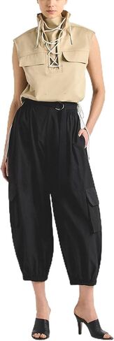 Derek Lam 10 Crosby Women's Tamsin Poplin Balloon Cargo Pant in Saudi Arabia