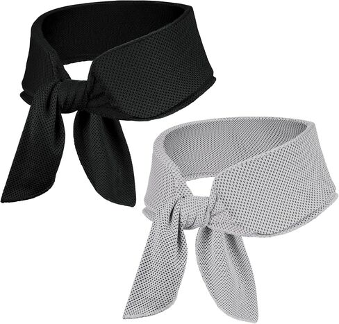 2-Pack Cooling Neck Wraps, Neck Coolers for Hot Weather, Full-Wrap Cooling Gel, Leak-Proof, Soft, 360° fit (Black + Gray) in Saudi Arabia