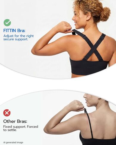 FITTIN Supoort Sports Bra for Women: Adjustable Straps 60%+ Less Bounce in Saudi Arabia