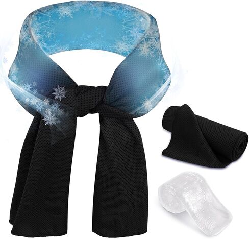 Dual-Use Cooling Neck Wraps, Neck Coolers for Hot Weather, Reusable Cooling Towel with Gel Ice Packs, Full Coverage, Soft Cool Comfort, 2 Packs in Saudi Arabia