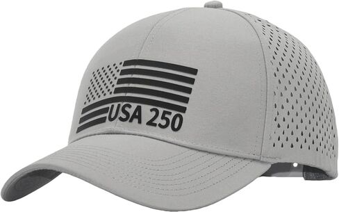 250th Anniversary USA Flag Hat, Laser Cut Breathable Mesh Patriotic Tactical Baseball Cap for Men Women, Fits OSFM&XXL Head in Saudi Arabia