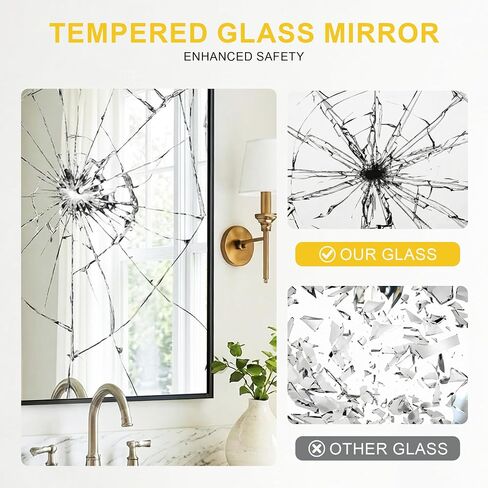 Bathroom Mirror for Wall, 2 Pack 20"x30" Black Vanity Mirror with Metal Frame for Over Sink, Bathroom, Bedroom, Living Room, Entryway in Saudi Arabia