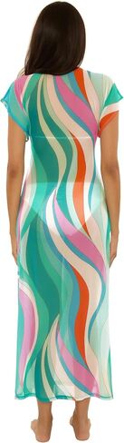 Trina Turk Women's Apollo Mesh Maxi Dress, Tie Front, Casual, Beach Cover Ups for Women in Kuwait