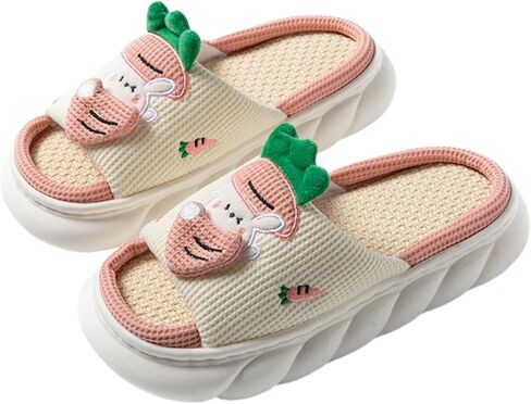Butterfly cotton and linen slippers Home slippers Men's and women's seasonal slippers Cotton and linen slippers in Kuwait