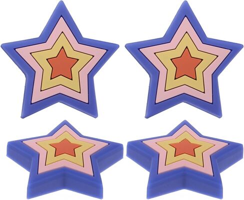 ULTECHNOVO 4pcs Cartoon Drawer Pull Handles Star-Shaped Silicone Cabinet Knobs Soft Anti-Collision Wardrobe Door Handles for ’s Room Furniture in Kuwait