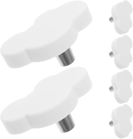Veemoon 6pcs Cartoon Cloud-Shaped Drawer Knobs Soft White Rubber Cabinet Pulls for Dresser Doors and Cupboards, Cute Cabinet Hardware for Nursery and ’ Room in Kuwait