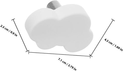 Veemoon 6pcs Cartoon Cloud-Shaped Drawer Knobs Soft White Rubber Cabinet Pulls for Dresser Doors and Cupboards, Cute Cabinet Hardware for Nursery and ’ Room in Kuwait