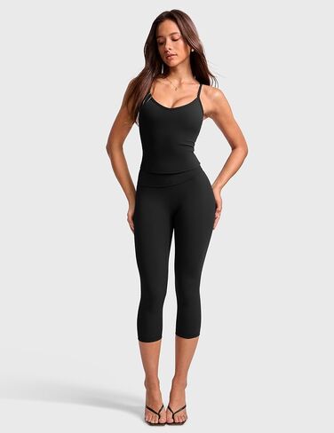 INGIA Womens High Waist No Front Seam Scrunch Capri Leggings 19 Inches V-Back Scrunch Booty Workouts Yoga Gym Pants in Saudi Arabia