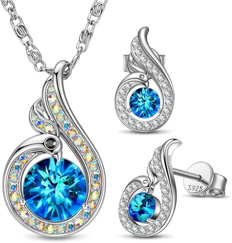 Kate Lynn Rise From the Ashes Phoenix Necklace & Earrings Set, Jewelry Gifts for Women in Kuwait