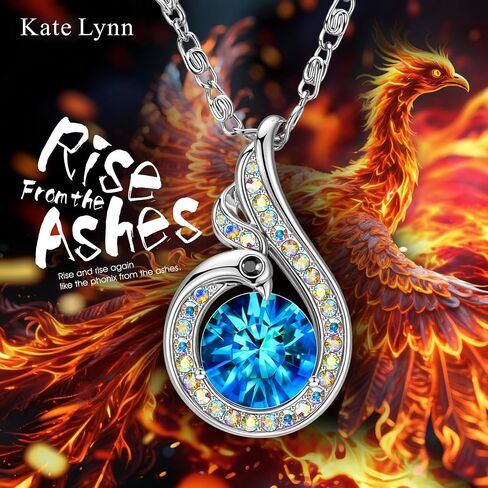 Kate Lynn Rise From the Ashes Phoenix Necklace & Earrings Set, Jewelry Gifts for Women in Kuwait