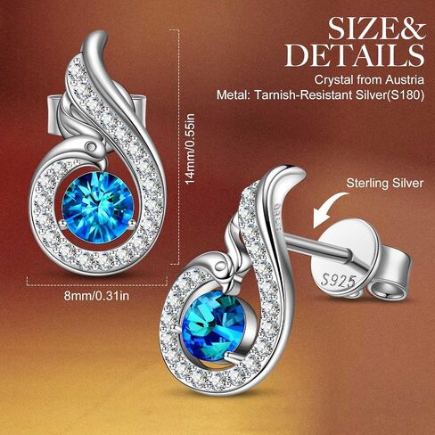 Kate Lynn Rise From the Ashes Phoenix Necklace & Earrings Set, Jewelry Gifts for Women in Kuwait