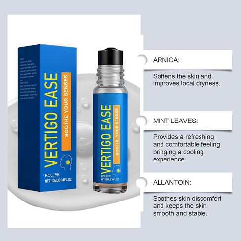 2pack Vertigo Ease Roll On| Soothing Roll-On for Head Comfort - Essential Oil Blend to Relief Feelings of Dizziness & Promote Relaxation - Portable - 10ml in Kuwait