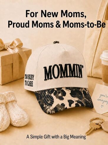 Mommin Trucker Hat for Women, Adjustable Embroidered Mom Baseball Cap -Christmas Mothers Day Birthday Gifts for Mom & Wife in Saudi Arabia