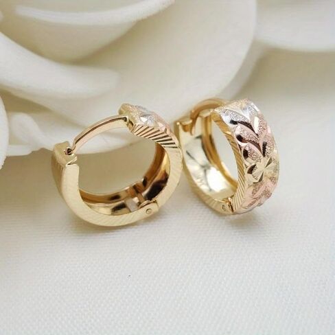 Fashion Luxury Heart Hoop Earring for Women Daily Casual Party Vacation Wear Jewelry in Kuwait