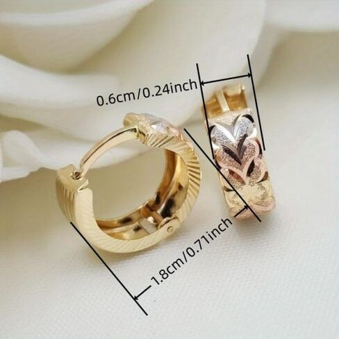 Fashion Luxury Heart Hoop Earring for Women Daily Casual Party Vacation Wear Jewelry in Kuwait