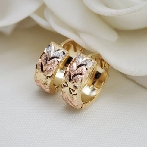 Fashion Luxury Heart Hoop Earring for Women Daily Casual Party Vacation Wear Jewelry in Kuwait