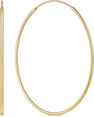 Thin Gold Hoop Earrings Dainty Gold Earrings for Women Trendy 14K Gold Hoop Earring for Women Hoops Earring Lightweight and Refined Hypoallergenic Earrings for Womens Hoops Earring 20/25/30/35/40/45/50mm in Saudi Arabia