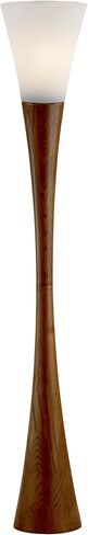 Adesso Home 3201-15 Contemporary Modern One Light Floor Lamp from Espresso Collection in Bronze/Dark Finish, 10.00 inches, Walnut Poplar Wood in Saudi Arabia
