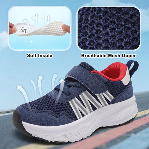 LeIsfIt Toddler Shoes Boys Girls Lightweight Athletic Sneakers Kids Non-Slip Cushioned Sneakers for Daily Play & Running in Saudi Arabia