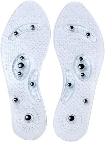Acupressure Magnetic Massage Insoles Washable and Cuttable Magnetic Stone Deodorizing Therapy Shoe Insoles Shoe-pad Foot Therapy Reflexology Pain Relief Shoe Insoles Shoe Comfort Pads (Female) in Saudi Arabia