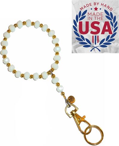 Hidden Hollow Beads Wrist Lanyard, Beaded Women's Wristlet, Bracelet, Jewelry, Keys, Phone, Keychain Bracelet, Strong in Kuwait
