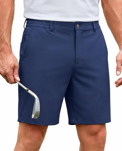 Lion Nardo Stretch Mens Golf Shorts 7" Casual Shorts for Men Elastic Waist Hiking Shorts Mens Summer Shorts Zipper Pockets in Saudi Arabia
