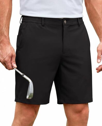 Lion Nardo Stretch Mens Golf Shorts 7" Casual Shorts for Men Elastic Waist Hiking Shorts Mens Summer Shorts Zipper Pockets in Saudi Arabia