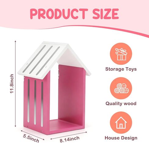 House for Tonies Box 1/2 رف تخزين مغناطيسي، حامل لـ TonieBox (عرض 20-40 شخصية وشخصيات)، منظم رف حائط لـ Tonie - مناسب للتركيب على الحائط أو استخدام سطح المكتب in Kuwait