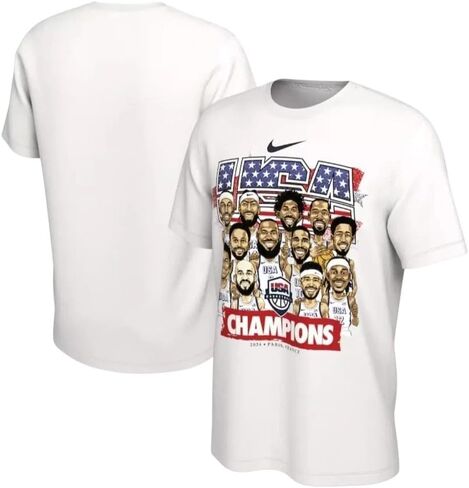 Nike 2024 USA Basketball Avengers Team T-Shirt Mens sz Large White in Kuwait