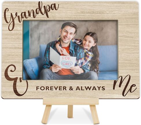DETIHO Dad Picture Frame, Father's Day Picture Frames, Best Daddy Ever Gift,Birthday Gifts, We Love You Dad Photo Decor, Fit 4x6 Photo Wooden Tabletop Frame-I06 in Saudi Arabia