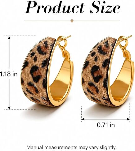 Leopard Earrings Leopard Print Hoop Earrings for Women Vintage Animal Print Large Hoop Earring Geometric Chunky Large Earring Trendy Statement Jewelry Accessories Birthday Gifts in Saudi Arabia