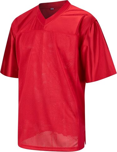 Football Jersey Blank Mesh Dry-Fit Sports Shirt, Unisex Plain Practice 90s Hip Hop Athletic Retro Pullover Soccer Uniform in Saudi Arabia