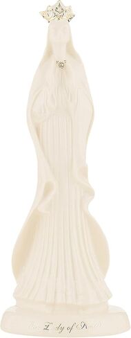 Belleek Classic Lady of Knock 11.4-Inch Statue, Handcrafted Porcelain Religious Figurine, Irish Catholic Decor, Cream in Saudi Arabia