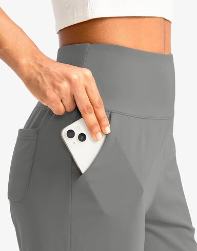 G Gradual Women's Bermuda Long Shorts with Pockets 9" High Waisted Knee Length Shorts for Women Walking Athletic Workout in Kuwait