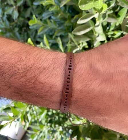 | Until We Meet Again Morse Code Bracelet, Brown Leather Morse Code Bracelet for Men, Miscarriage Gift for Dad, Loss of A Baby, Boyfriend Gift, Husband Gift for Him in Saudi Arabia