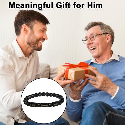 Grandpa Gifts Christmas Fathers Day for Grandfather Birthday Personalized Grandparents Father's Day Presents for Grandfather Cool from Granddaughter Grandson Xmas Valentines Mens Bracelets in Kuwait