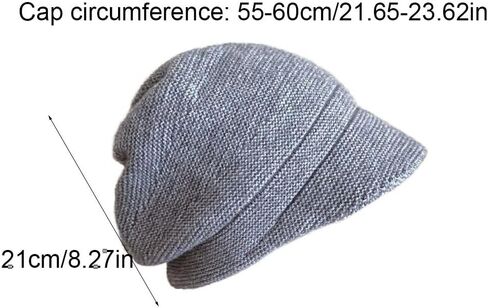 Wool Pullover Hat Korean Style Casual Windproof Knited Beanie Breathable Keep Warm Pile Cap Winter Autumn(Khaki) in Kuwait