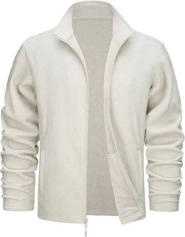 Lightweight Full Zip Fleece Jacket Spring Casual Outdoor Sportswear With Pockets in Kuwait