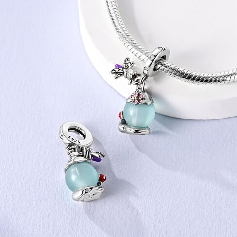 Glow-in-the-Dark Firefly Oil Lamp Charm, Charm for Bracelet, Compatible with Pandora Bracelet Neckalce in Saudi Arabia