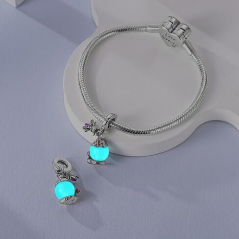 Glow-in-the-Dark Firefly Oil Lamp Charm, Charm for Bracelet, Compatible with Pandora Bracelet Neckalce in Saudi Arabia