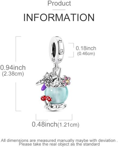 Glow-in-the-Dark Firefly Oil Lamp Charm, Charm for Bracelet, Compatible with Pandora Bracelet Neckalce in Saudi Arabia